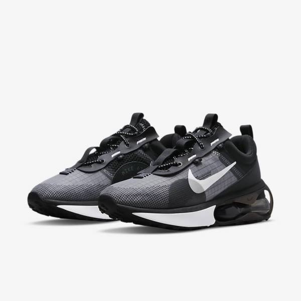 Black / Grey / White Men's Nike Air Max 2021 Sneakers | NK053UMA