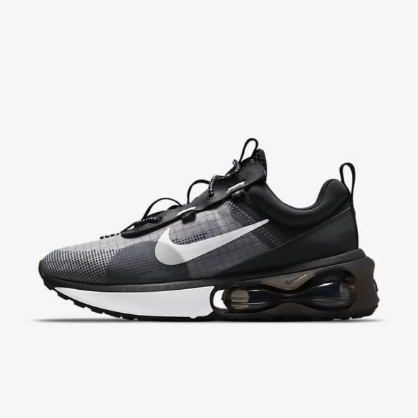 Black / Grey / White Men\'s Nike Air Max 2021 Sneakers | NK053UMA