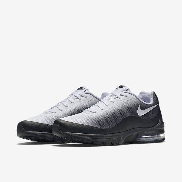 Black / Grey / White Men's Nike Air Max Invigor Print Sneakers | NK328LUP