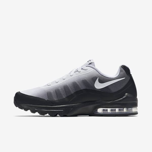 Black / Grey / White Men\'s Nike Air Max Invigor Print Sneakers | NK328LUP