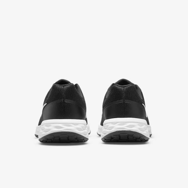 Black / Grey / White Men's Nike Revolution 6 (Extra Wide) Running Shoes | NK635ZTY