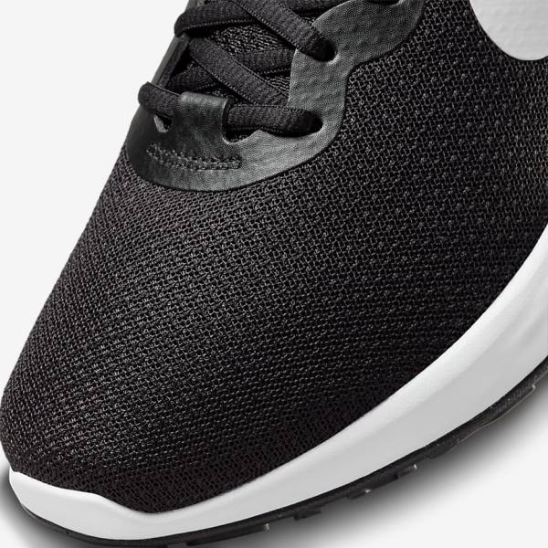 Black / Grey / White Men's Nike Revolution 6 (Extra Wide) Running Shoes | NK635ZTY