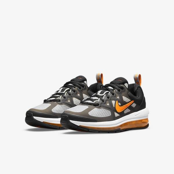 Black / Grey / White / Orange Kids' Nike Air Max Genome Older Sneakers | NK518RSA