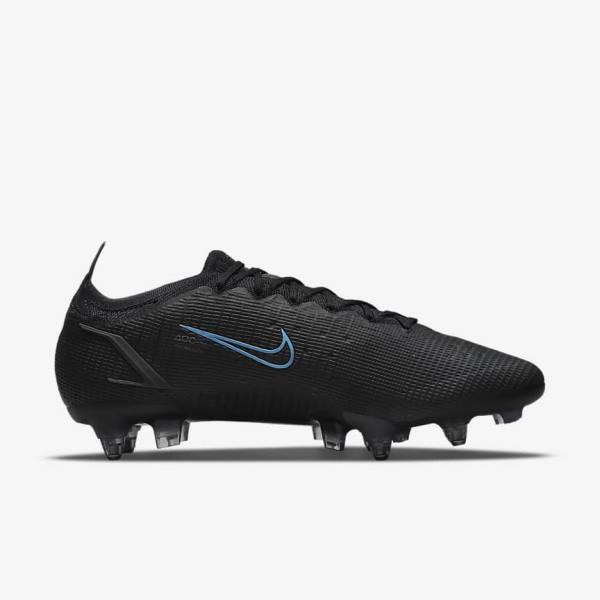 Black / Grey Women's Nike Mercurial Vapor 14 Elite SG-Pro AC Soft-Ground Football Shoes | NK948YET