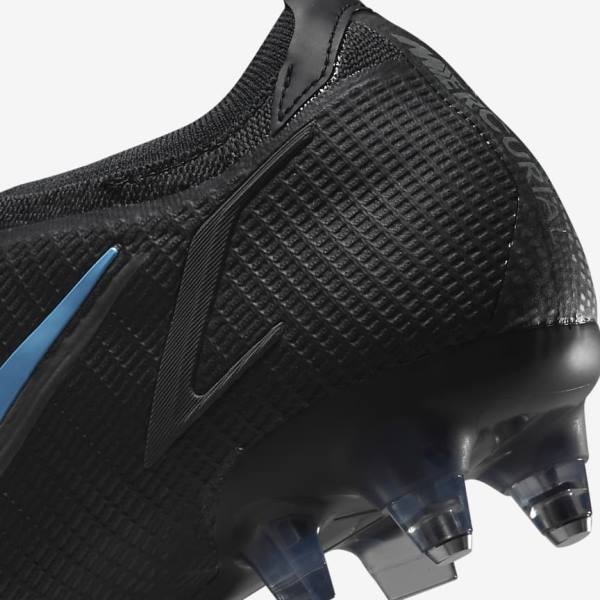 Black / Grey Women's Nike Mercurial Vapor 14 Elite SG-Pro AC Soft-Ground Football Shoes | NK948YET