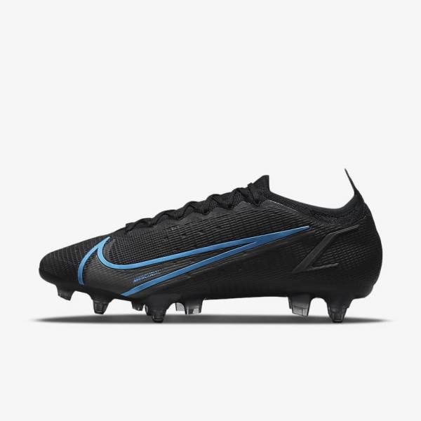 Black / Grey Women\'s Nike Mercurial Vapor 14 Elite SG-Pro AC Soft-Ground Football Shoes | NK948YET