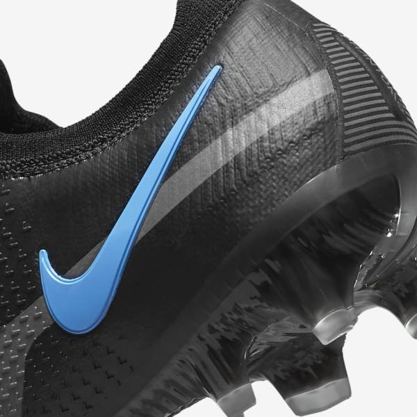 Black / Grey Women's Nike Phantom GT2 Elite FG Firm-Ground Football Shoes | NK762NKV