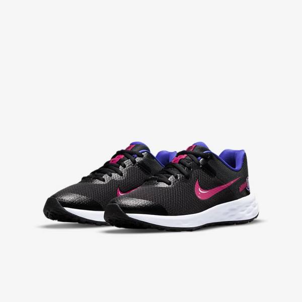 Black Kids' Nike Revolution 6 SE Older Road Running Shoes | NK708BWJ