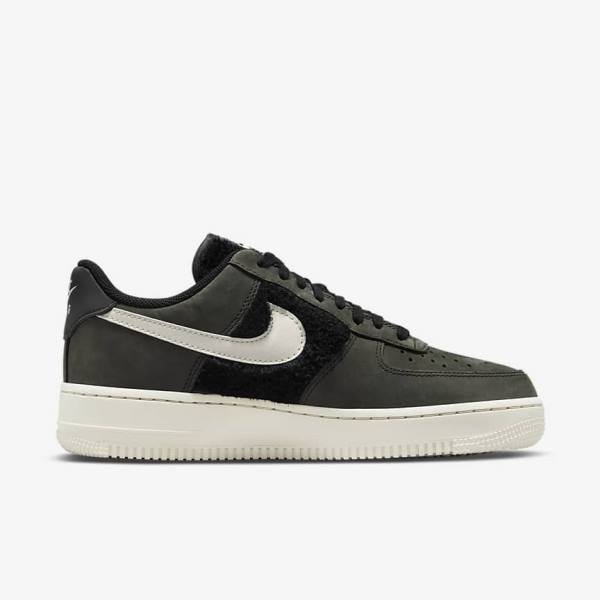 Black / Light Beige Women's Nike Air Force 1 Sneakers | NK139VMO