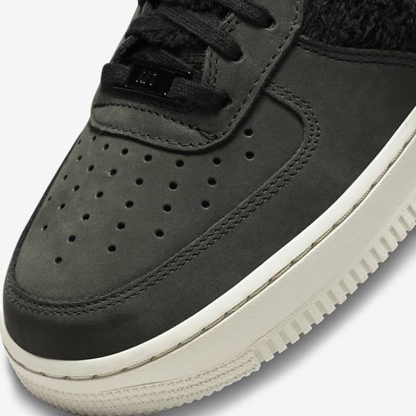 Black / Light Beige Women's Nike Air Force 1 Sneakers | NK139VMO