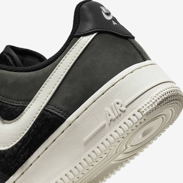 Black / Light Beige Women's Nike Air Force 1 Sneakers | NK139VMO