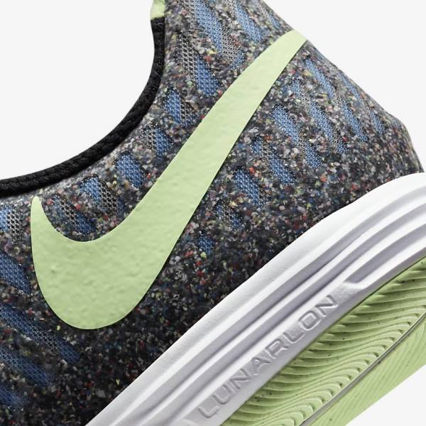 Black / Light Blue / Light Green Men's Nike Lunar Gato II IC Indoor Court Football Shoes | NK657QJD