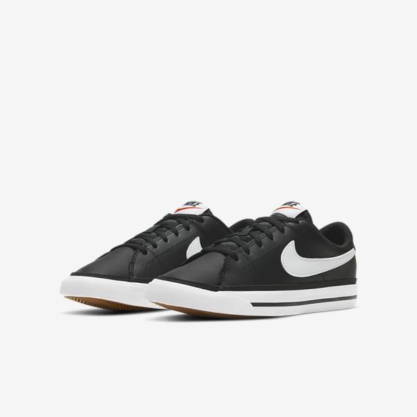 Black / Light Brown / White Kids' Nike NikeCourt Legacy Older Sneakers | NK960TUP