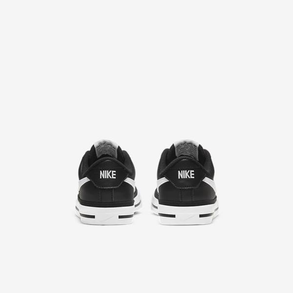 Black / Light Brown / White Kids' Nike NikeCourt Legacy Older Sneakers | NK960TUP