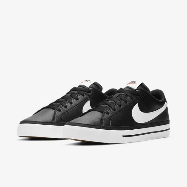 Black / Light Brown / White Men's Nike NikeCourt Legacy Sneakers | NK472GWV