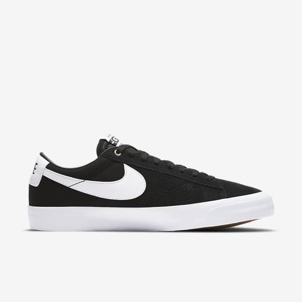 Black / Light Brown / White Men's Nike SB Zoom Blazer Low Pro GT Sneakers | NK015ZQJ