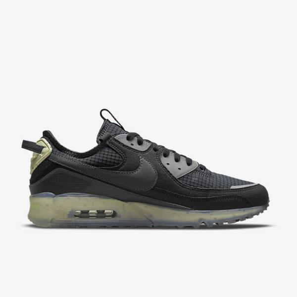 Black / Light Green / Dark Grey Men's Nike Air Max Terrascape 90 Sneakers | NK159UON