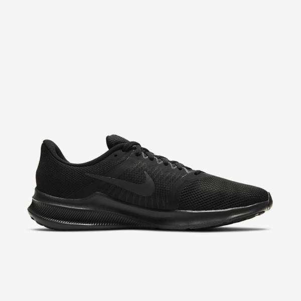 Black / Light Grey / Dark Grey Men's Nike Downshifter 11 Road Running Shoes | NK530JNQ