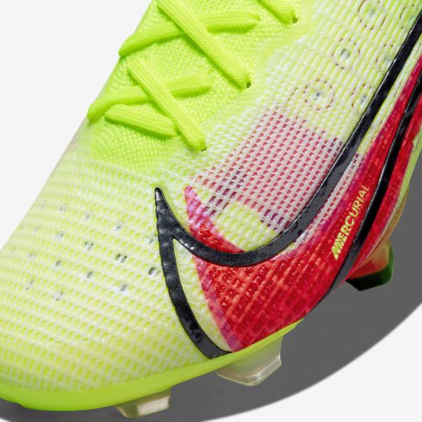 Black / Light Red Men's Nike Mercurial Vapor 14 Elite FG Firm-Ground Football Shoes | NK937UKF