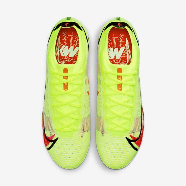 Black / Light Red Women's Nike Mercurial Vapor 14 Elite FG Firm-Ground Football Shoes | NK067LHK