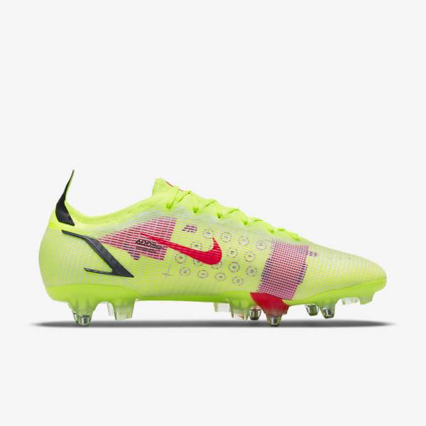 Black / Light Red Women's Nike Mercurial Vapor 14 Elite SG-Pro AC Soft-Ground Football Shoes | NK243ELD