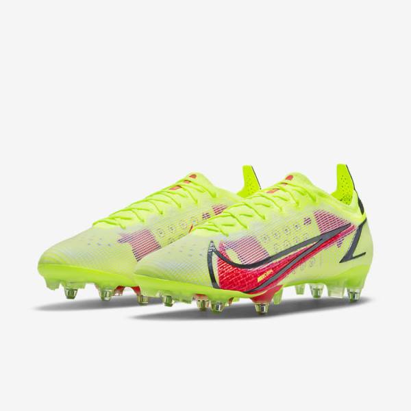 Black / Light Red Women's Nike Mercurial Vapor 14 Elite SG-Pro AC Soft-Ground Football Shoes | NK243ELD