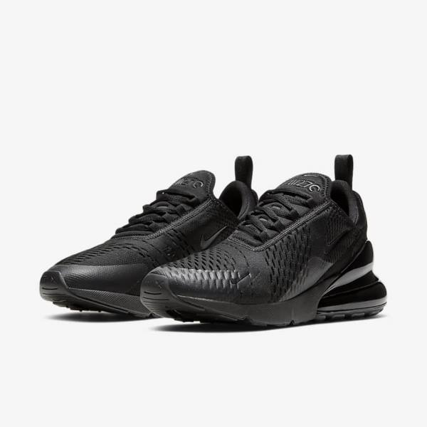 Black Men's Nike Air Max 270 Sneakers | NK495UNM