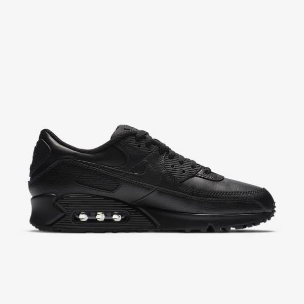 Black Men's Nike Air Max 90 LTR Sneakers | NK245PLS