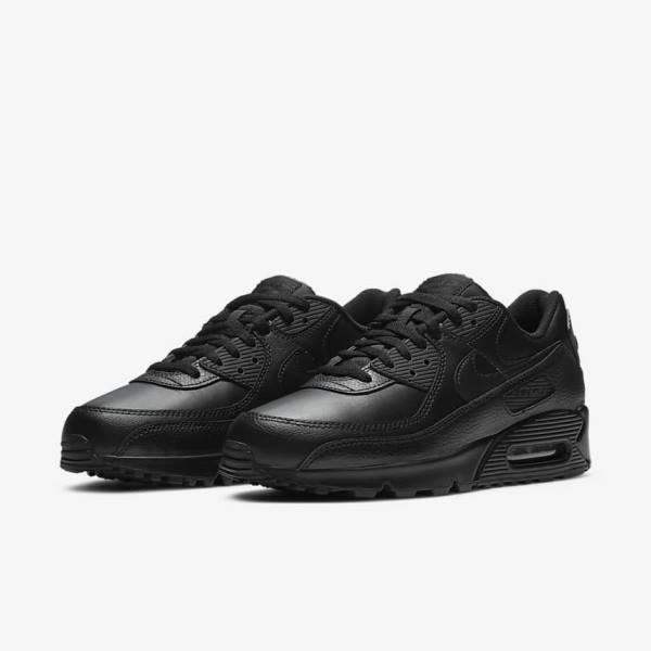 Black Men's Nike Air Max 90 LTR Sneakers | NK245PLS