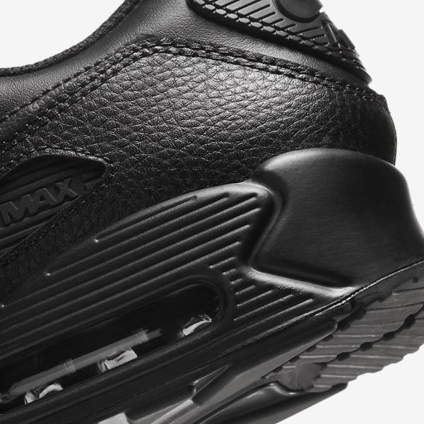 Black Men's Nike Air Max 90 LTR Sneakers | NK245PLS