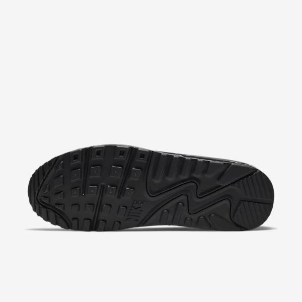 Black Men's Nike Air Max 90 Sneakers | NK497IAD