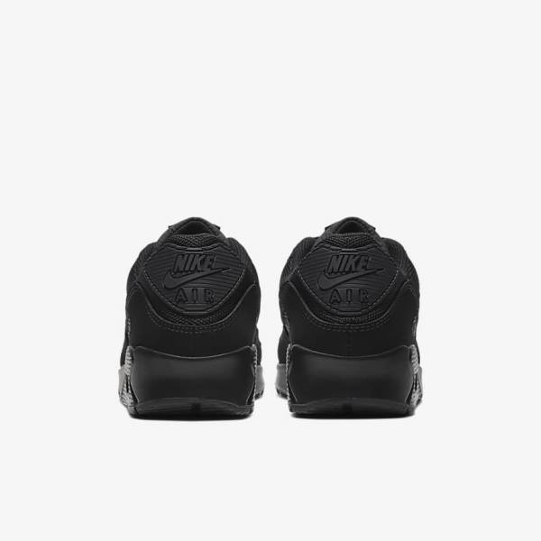 Black Men's Nike Air Max 90 Sneakers | NK497IAD