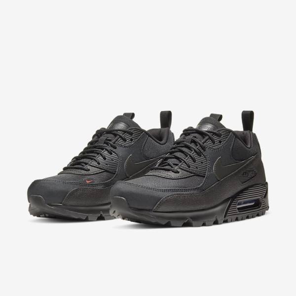 Black Men's Nike Air Max 90 Surplus Sneakers | NK093JBZ