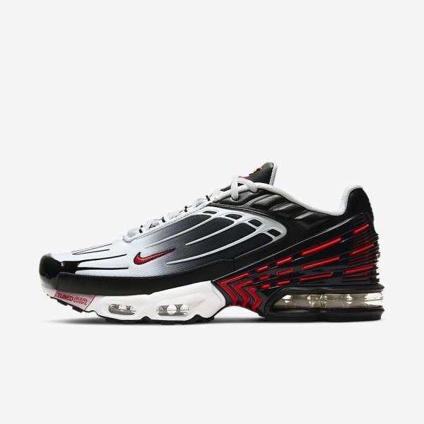 Black Men\'s Nike Air Max Plus 3 Sneakers | NK367GVU