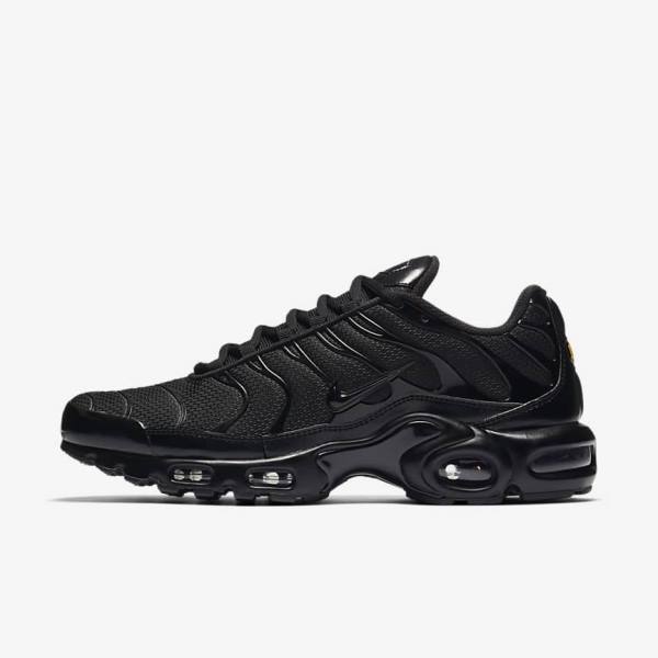 Black Men\'s Nike Air Max Plus Sneakers | NK369NFD