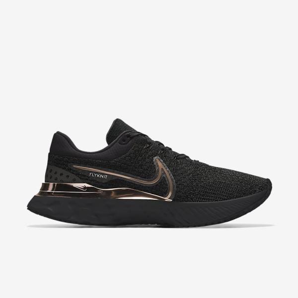 Black Men's Nike React Infinity Run 3 By You Custom Road Running Shoes | NK841RTL