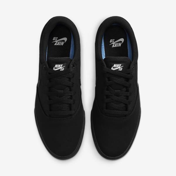 Black Men's Nike SB Chron 2 Canvas Skate Shoes | NK012NIZ