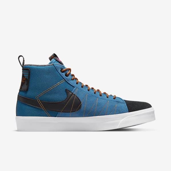 Black Men's Nike SB Zoom Blazer Mid Premium Sneakers | NK138XEI