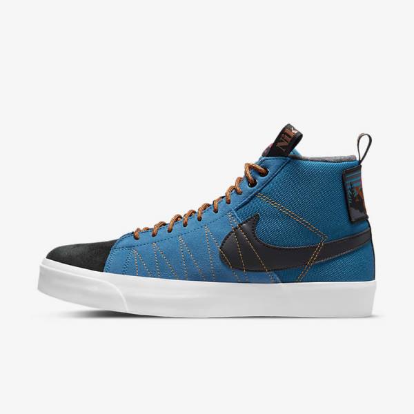 Black Men\'s Nike SB Zoom Blazer Mid Premium Sneakers | NK138XEI