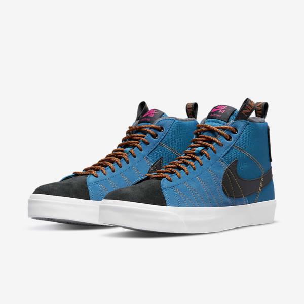 Black Men's Nike SB Zoom Blazer Mid Premium Skate Shoes | NK386WTK