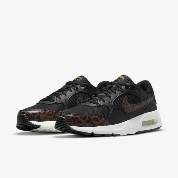 Black / Metal Gold / Brown Women's Nike Air Max SC Sneakers | NK657MJQ