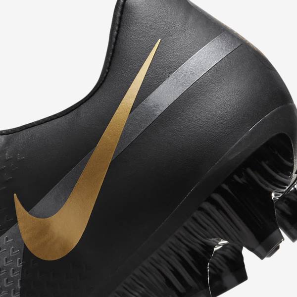 Black / Metal Gold / Dark Grey / Metal Dark Grey Men's Nike Phantom GT2 Academy MG Multi-Ground Football Shoes | NK276DIC