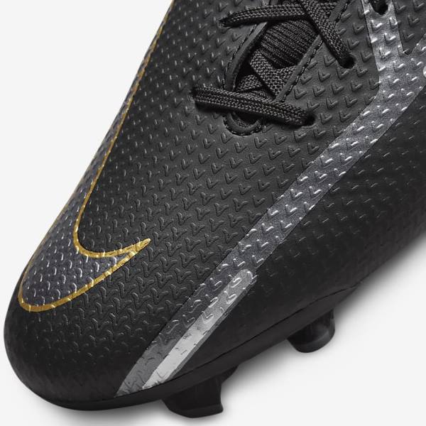 Black / Metal Gold / Dark Grey / Metal Dark Grey Women's Nike Phantom GT2 Academy Dynamic Fit MG Multi-Ground Football Shoes | NK687AZL