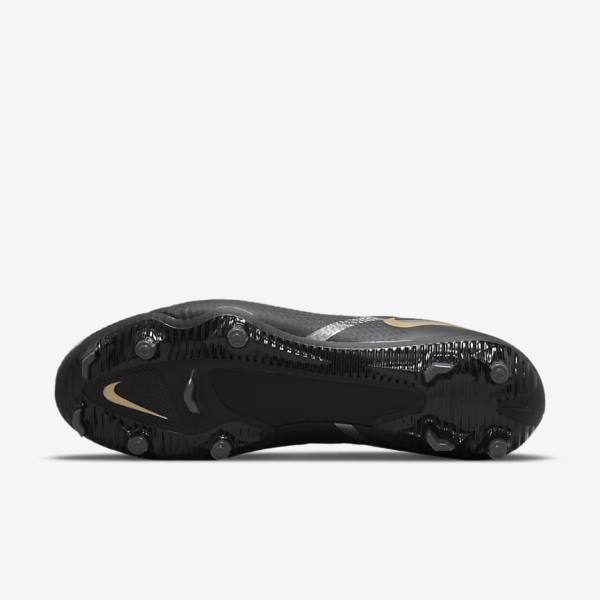 Black / Metal Gold / Dark Grey / Metal Dark Grey Women's Nike Phantom GT2 Academy MG Multi-Ground Football Shoes | NK967WLI