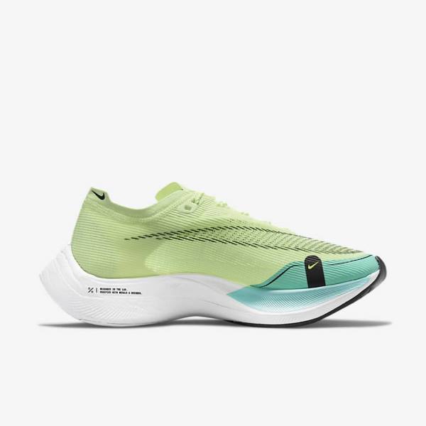 Black / Metal Gold / White Women's Nike ZoomX Vaporfly Next% 2 Road Racing Running Shoes | NK614GIL