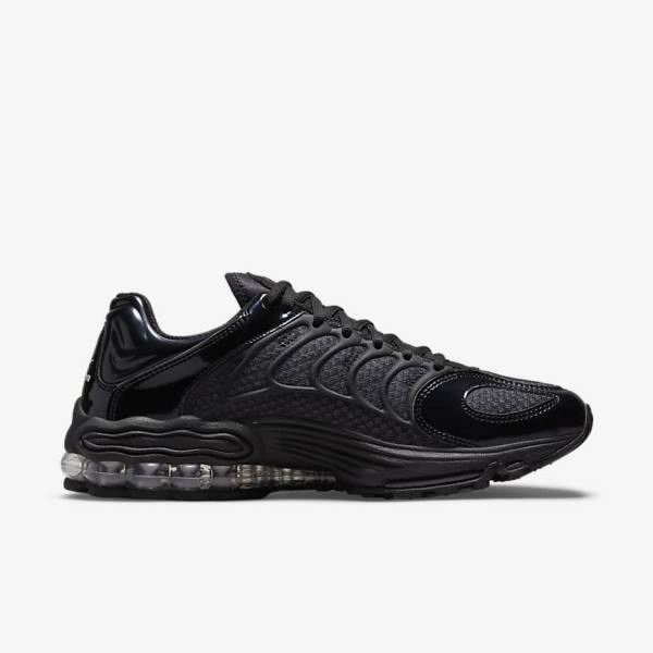 Black / Metal Silver / Black Men's Nike Air Tuned Max Sneakers | NK278SEZ