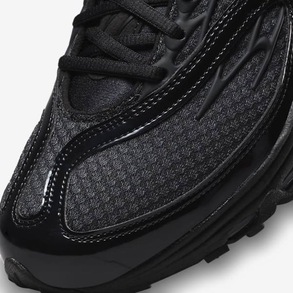 Black / Metal Silver / Black Men's Nike Air Tuned Max Sneakers | NK278SEZ