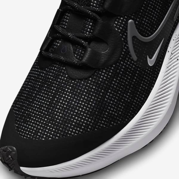 Black / Metal Silver / Blue / Grey Women's Nike Zoom Winflo 8 Shield Weatherised Road Running Shoes | NK709SEG