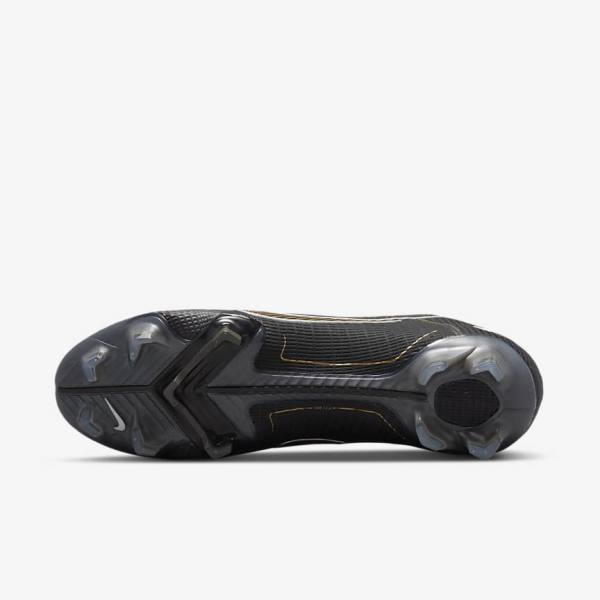 Black / Metal Silver / Grey / Metal Gold Men's Nike Mercurial Vapor 14 Elite FG Firm-Grounds Football Shoes | NK056RHN