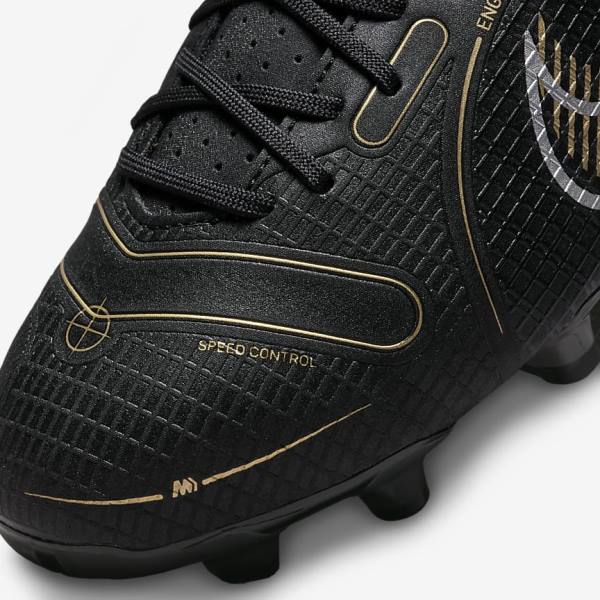 Black / Metal Silver / Grey / Metal Gold Kids' Nike Jr. Mercurial Vapor 14 Academy MG Older Multi-Ground Football Shoes | NK184GWK